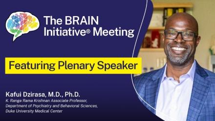 Image of Kafui Dzirasa on BRAIN Initiative meeting flyer 