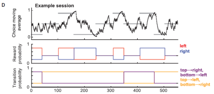 Figure 4. Developing a novel two-step task with transition probability reversals.